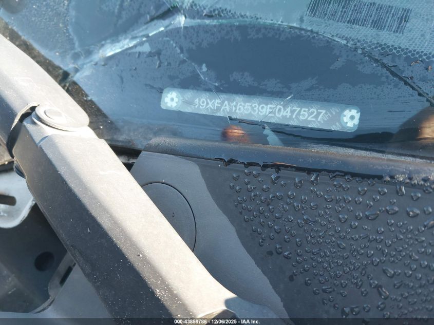 2009 Honda Civic Lx VIN: 19XFA16539E047527 Lot: 43859786
