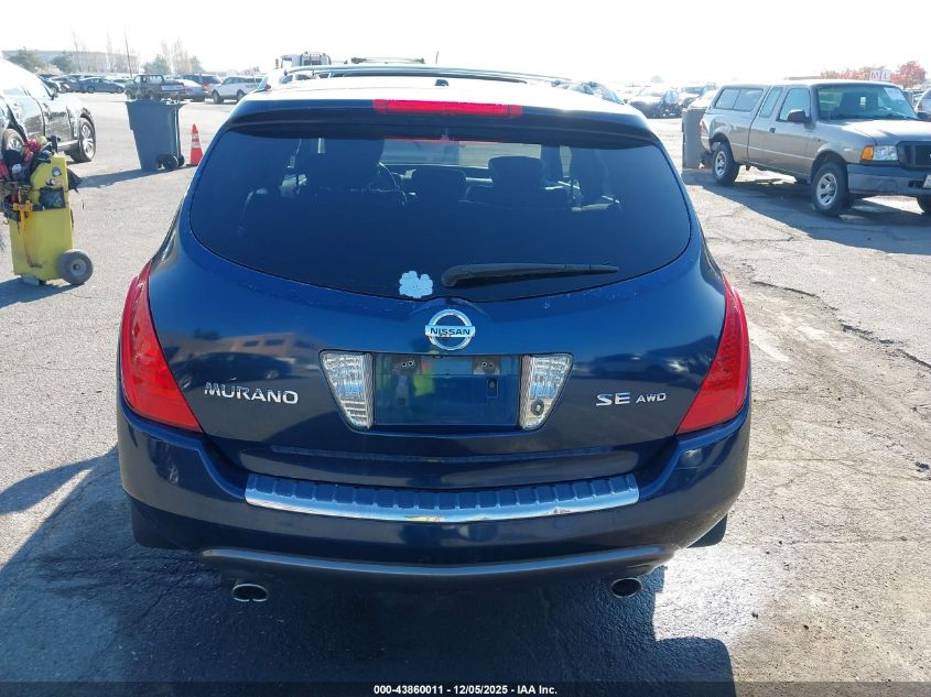 2007 Nissan Murano Se VIN: JN8AZ08W97W633255 Lot: 43860011