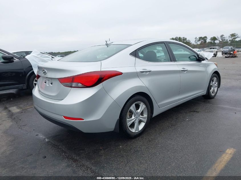 2016 Hyundai Elantra Value Edition VIN: 5NPDH4AE3GH767625 Lot: 43860090