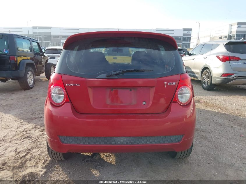 2009 Pontiac G3 VIN: KL2TD66E09B654637 Lot: 43860141