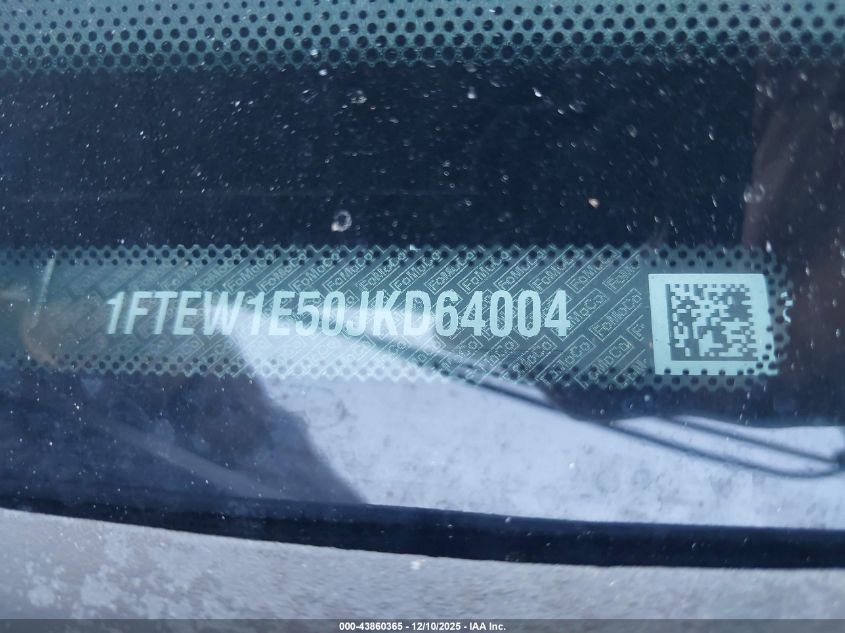 2018 Ford F-150 Lariat VIN: 1FTEW1E50JKD64004 Lot: 43860365
