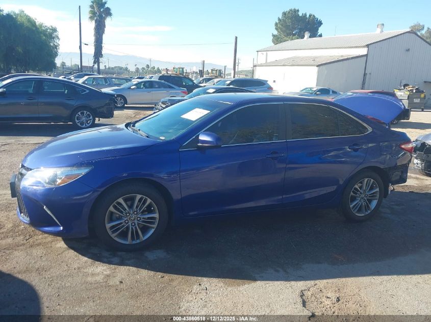 2016 Toyota Camry Se VIN: 4T1BF1FK9GU576500 Lot: 43860518