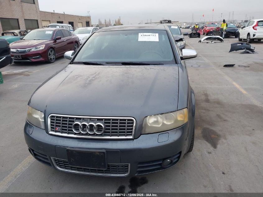 2004 Audi S4 4.2 VIN: WAUPL58E64A265912 Lot: 43860712