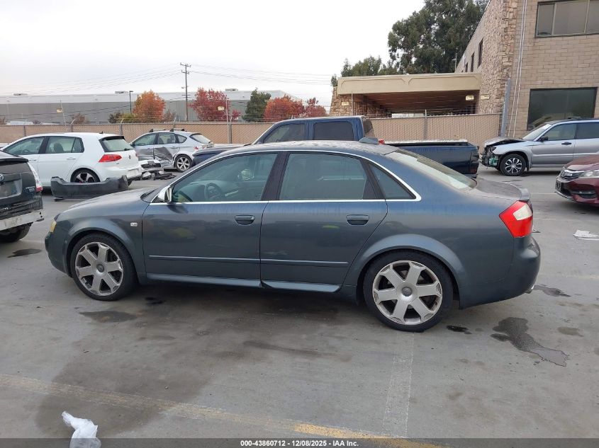 2004 Audi S4 4.2 VIN: WAUPL58E64A265912 Lot: 43860712