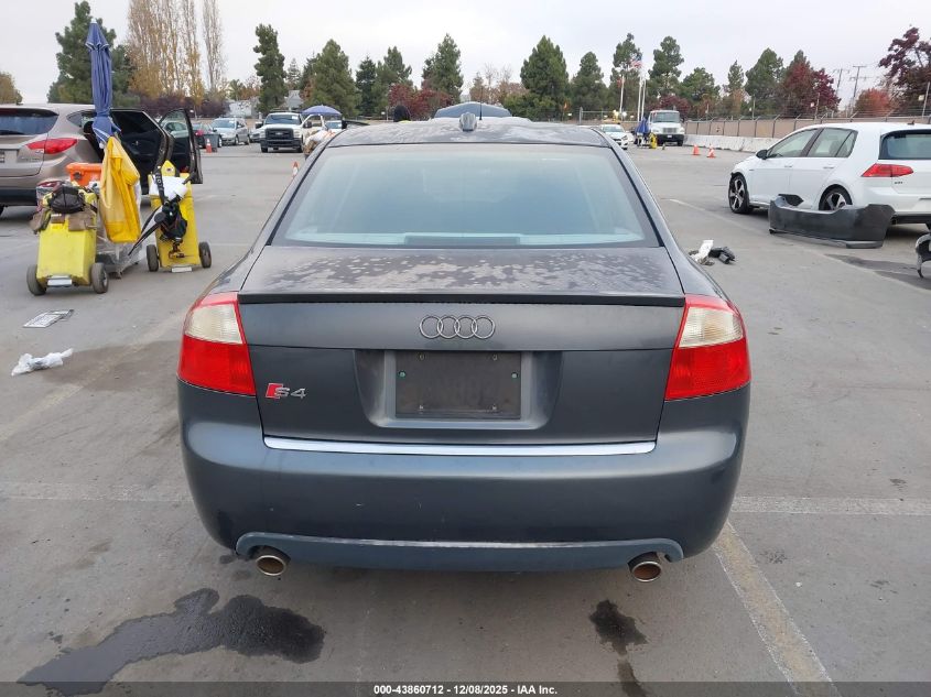 2004 Audi S4 4.2 VIN: WAUPL58E64A265912 Lot: 43860712