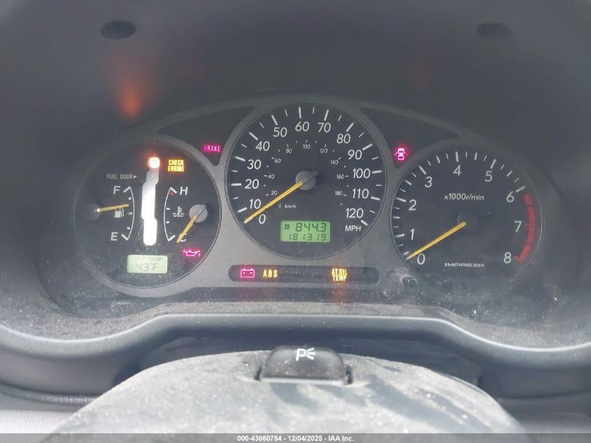 2002 Subaru Impreza Outback Sport VIN: JF1GG68522H809801 Lot: 43860754