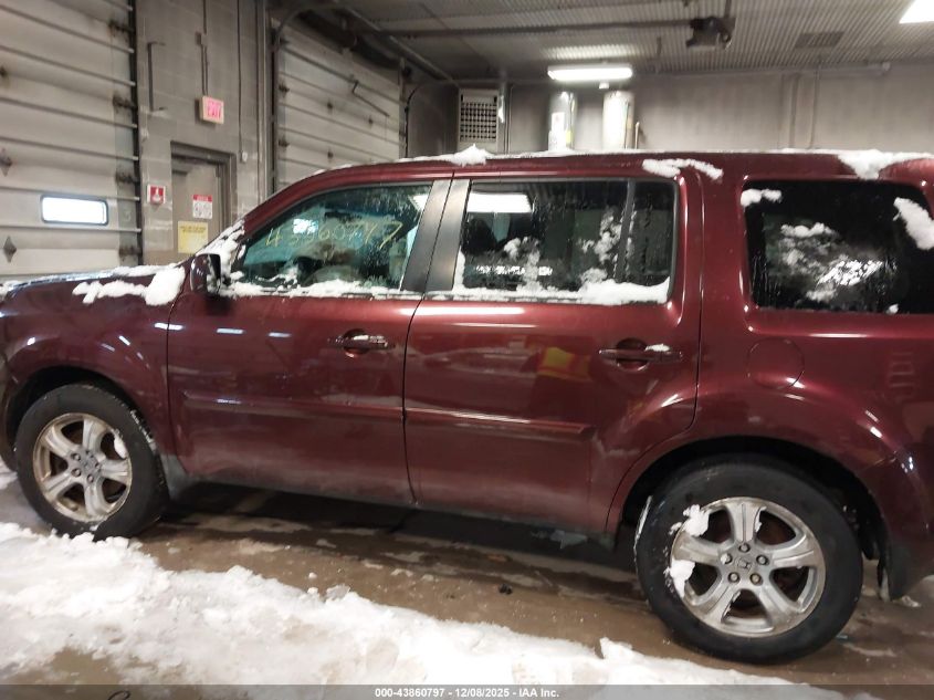 2012 Honda Pilot Ex-L VIN: 5FNYF4H55CB052254 Lot: 43860797