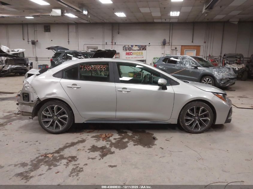 2020 Toyota Corolla Se VIN: 5YFS4RCE2LP022312 Lot: 43860833
