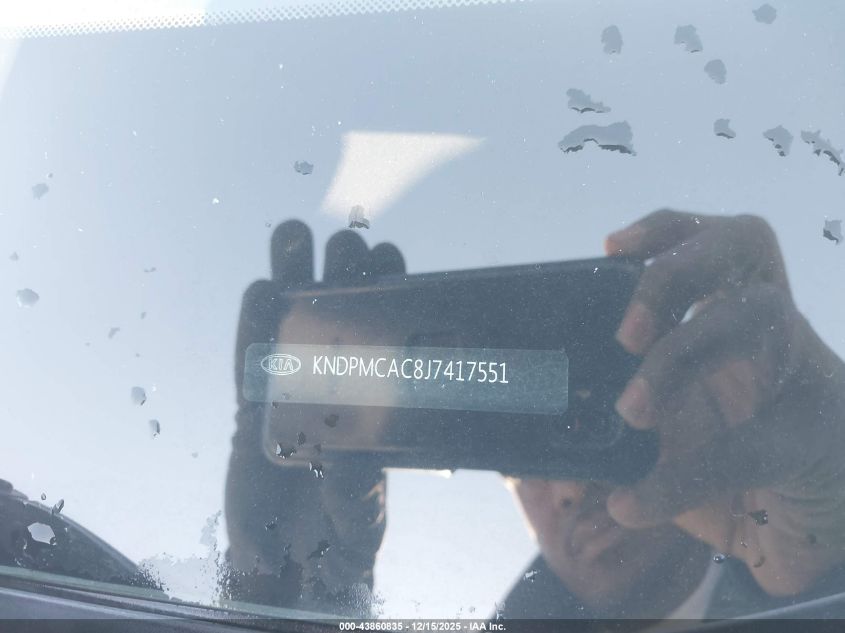 2018 Kia Sportage Lx VIN: KNDPMCAC8J7417551 Lot: 43860835
