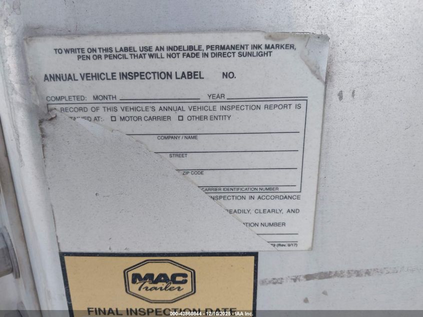 2020 Mac Trailer Mfg Semi Dump Trailer VIN: 5MADN4025LW054528 Lot: 43860844