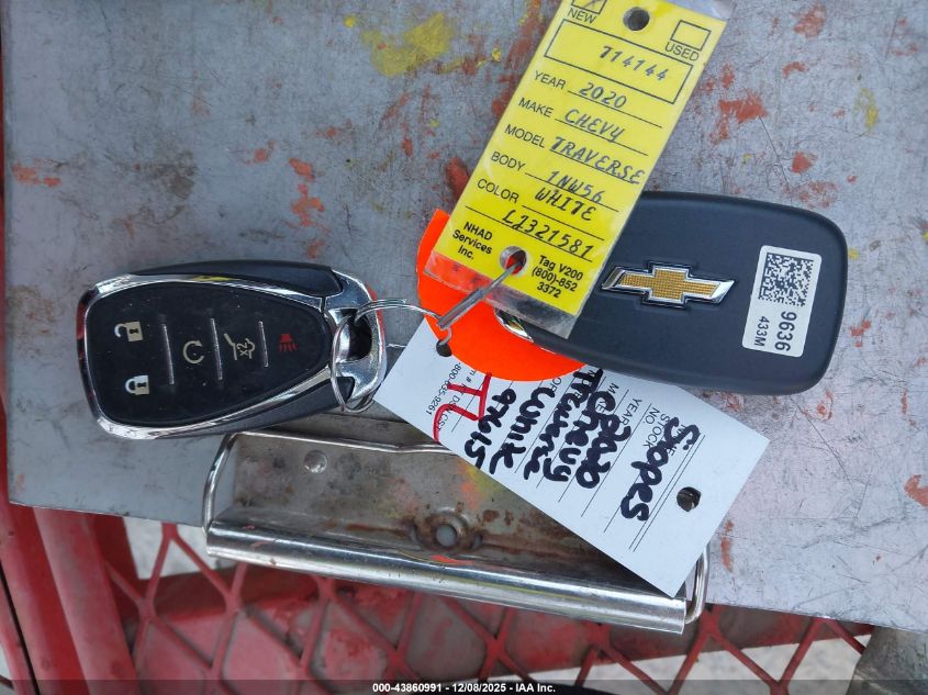 2020 Chevrolet Traverse Awd Lt Leather VIN: 1GNEVHKW9LJ321581 Lot: 43860991