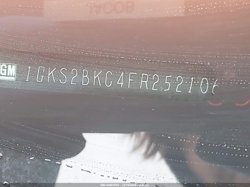 2015 GMC Yukon Slt VIN: 1GKS2BKC4FR252106 Lot: 43861030