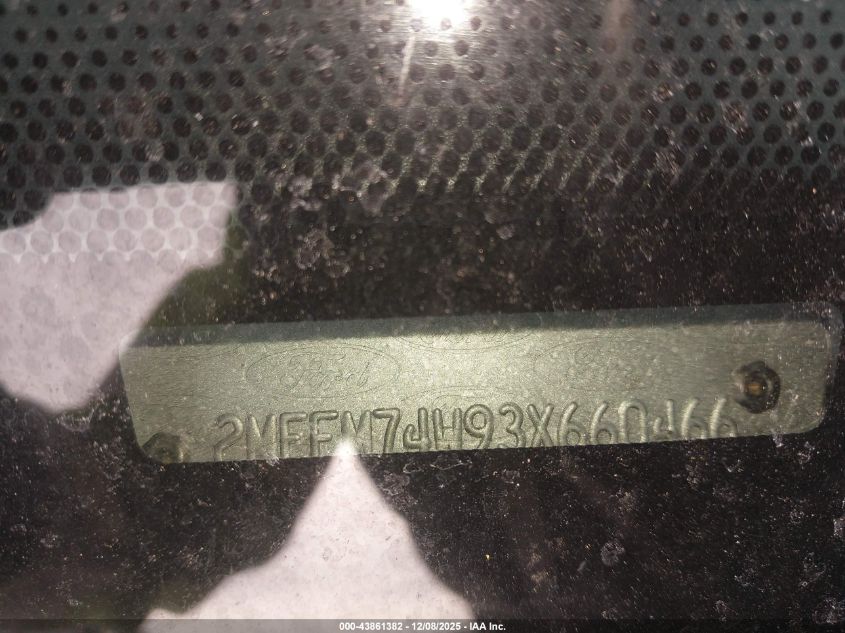 2003 Mercury Grand Marquis Gs VIN: 2MEFM74W93X660466 Lot: 43861382