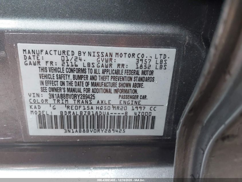 2021 Nissan Altima Sr Fwd VIN: 1N4BL4CV9MN353303 Lot: 43861405