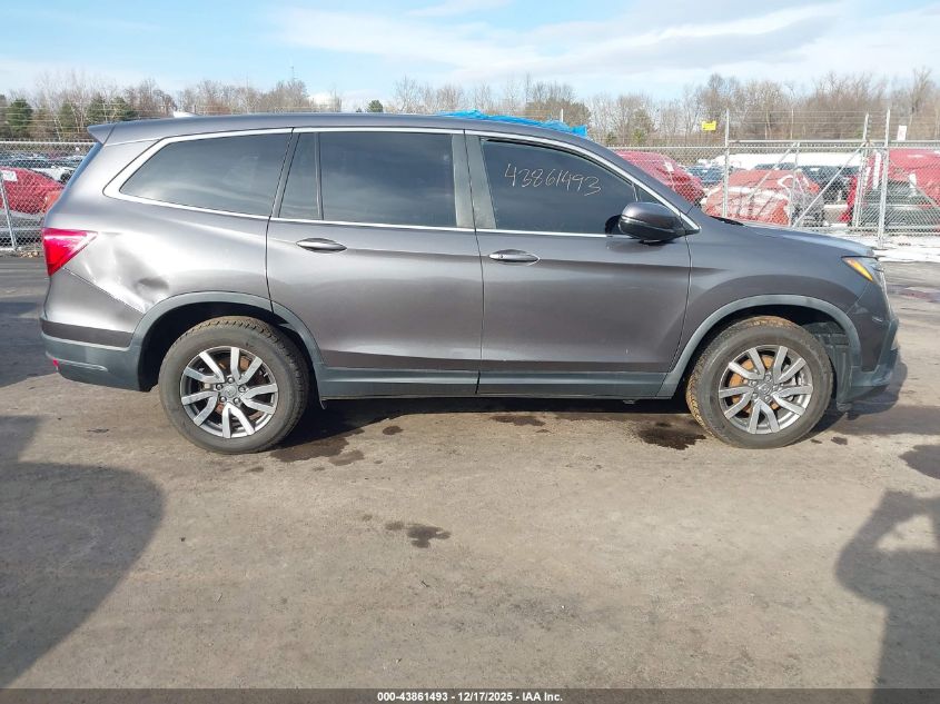 2019 Honda Pilot Ex-L VIN: 5FNYF6H52KB052450 Lot: 43861493