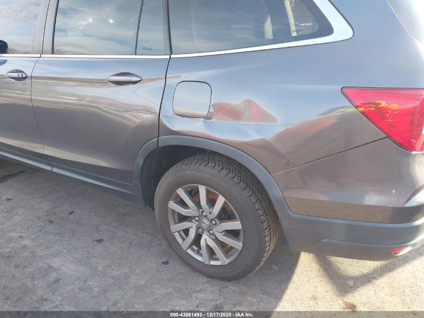 2019 Honda Pilot Ex-L VIN: 5FNYF6H52KB052450 Lot: 43861493