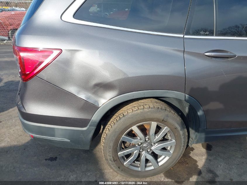 2019 Honda Pilot Ex-L VIN: 5FNYF6H52KB052450 Lot: 43861493