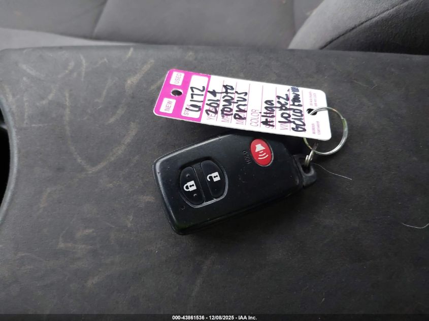 2014 Toyota Prius Two VIN: JTDKN3DU6E0387590 Lot: 43861536