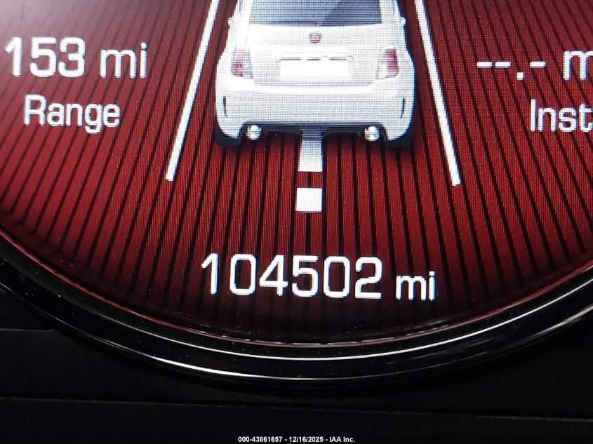 2017 Fiat 500 Abarth VIN: 3C3CFFFH8HT698078 Lot: 43861657