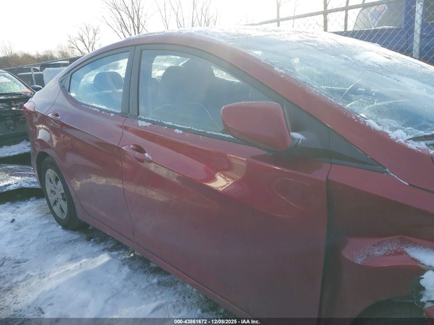 2016 Hyundai Elantra Se VIN: 5NPDH4AE8GH665222 Lot: 43861672