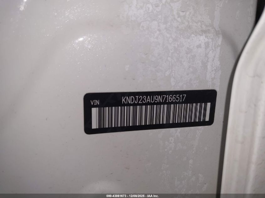 2022 Kia Soul S VIN: KNDJ23AU9N7166517 Lot: 43861673