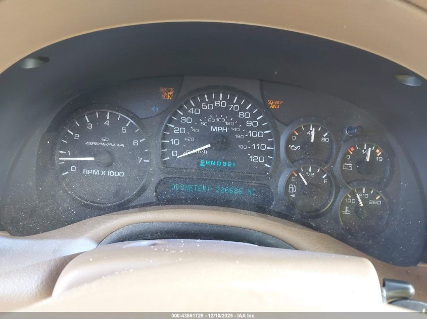 2002 Oldsmobile Bravada VIN: 1GHDT13S622363383 Lot: 43861729