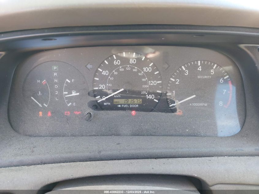 2000 Toyota Camry Xle V6 VIN: JT2BF28K7Y0237307 Lot: 43862233