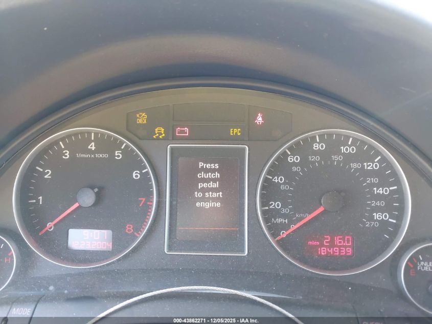 2005 Audi A4 2.0T VIN: WAUDF68E95A492688 Lot: 43862271