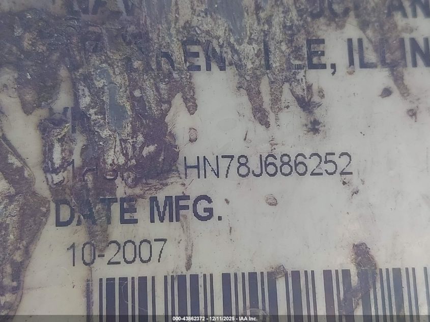 2008 International 8000 8600 VIN: 1HSHWAHN78J686252 Lot: 43862372