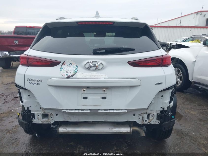 2020 Hyundai Kona Sel Plus VIN: KM8K6CAA2LU529085 Lot: 43862443