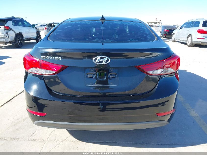 2016 Hyundai Elantra Se VIN: 5NPDH4AE9GH723371 Lot: 43862510