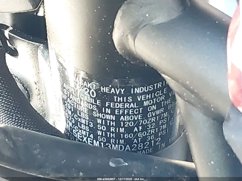 2021 Kawasaki Ex650 M VIN: ML5EXEM13MDA28212 Lot: 43862607