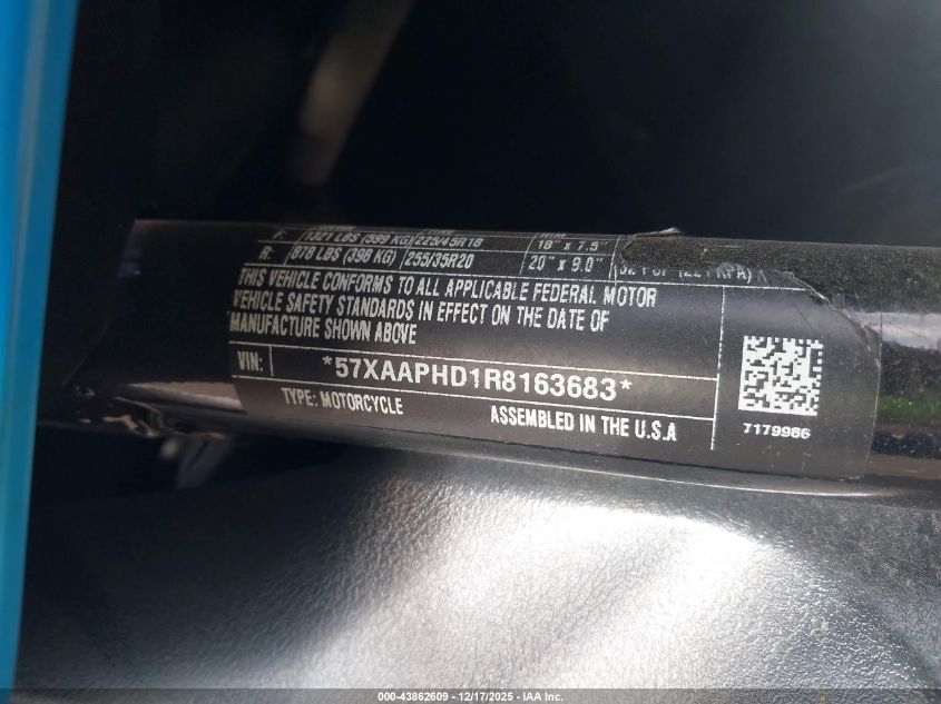 2024 Polaris Slingshot VIN: 57XAAPHD1R8163683 Lot: 43862609