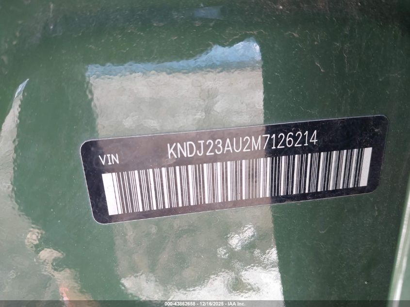 2021 Kia Soul X-Line VIN: KNDJ23AU2M7126214 Lot: 43862658