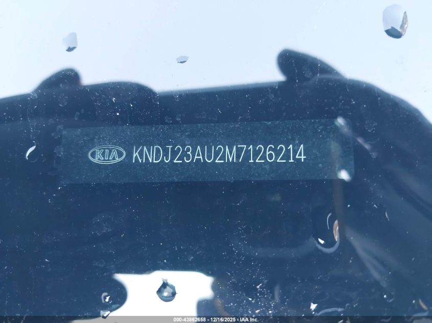 2021 Kia Soul X-Line VIN: KNDJ23AU2M7126214 Lot: 43862658