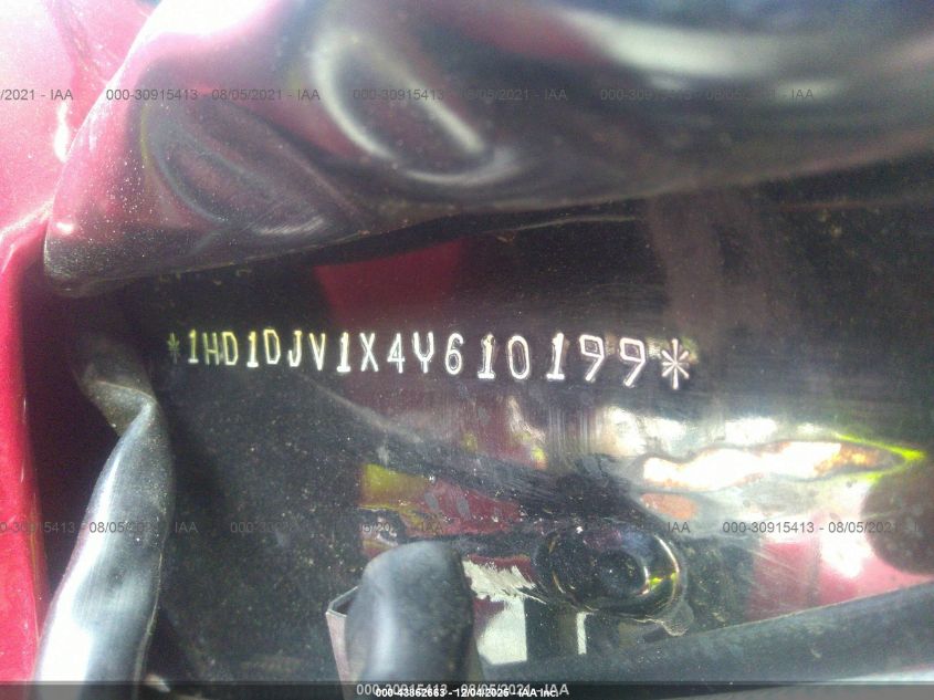 2004 Harley-Davidson Flht Classic VIN: 1HD1DJV1X4Y610199 Lot: 43862663