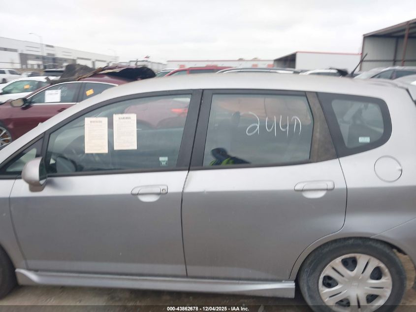 2008 Honda Fit Sport VIN: JHMGD376X8S009513 Lot: 43862678