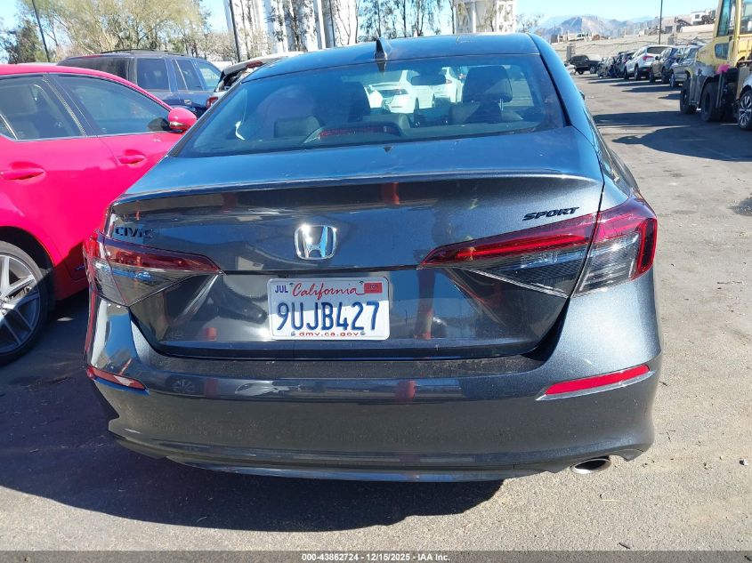 2026 Honda Civic Sport VIN: 2HGFE2F56TH500160 Lot: 43862724