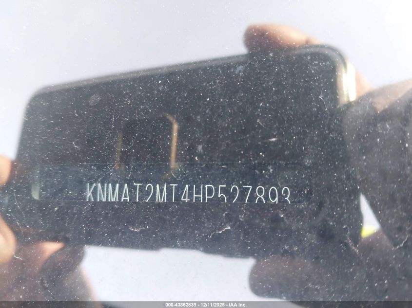 2017 Nissan Rogue Sv VIN: KNMAT2MT4HP527893 Lot: 43862839