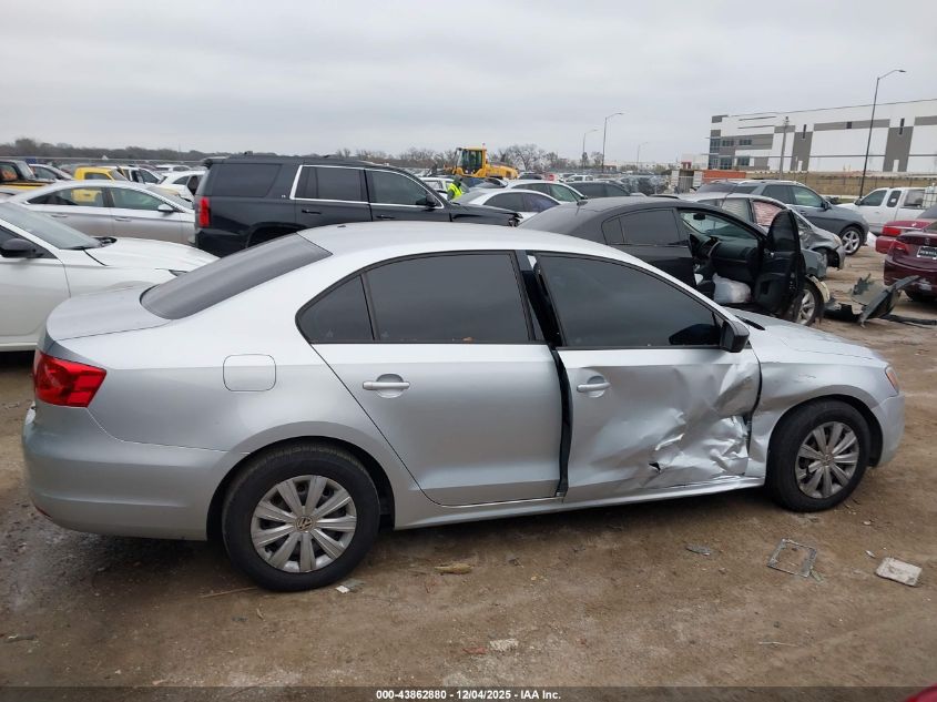 2013 Volkswagen Jetta 2.0L S VIN: 3VW2K7AJ8DM296386 Lot: 43862880