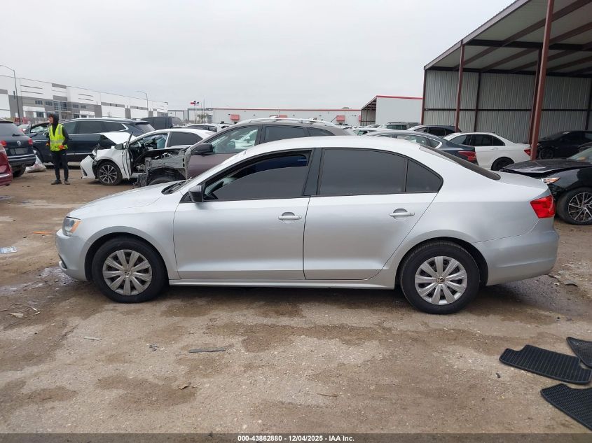 2013 Volkswagen Jetta 2.0L S VIN: 3VW2K7AJ8DM296386 Lot: 43862880