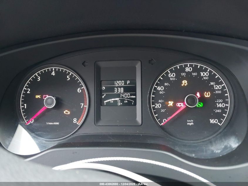 2013 Volkswagen Jetta 2.0L S VIN: 3VW2K7AJ8DM296386 Lot: 43862880