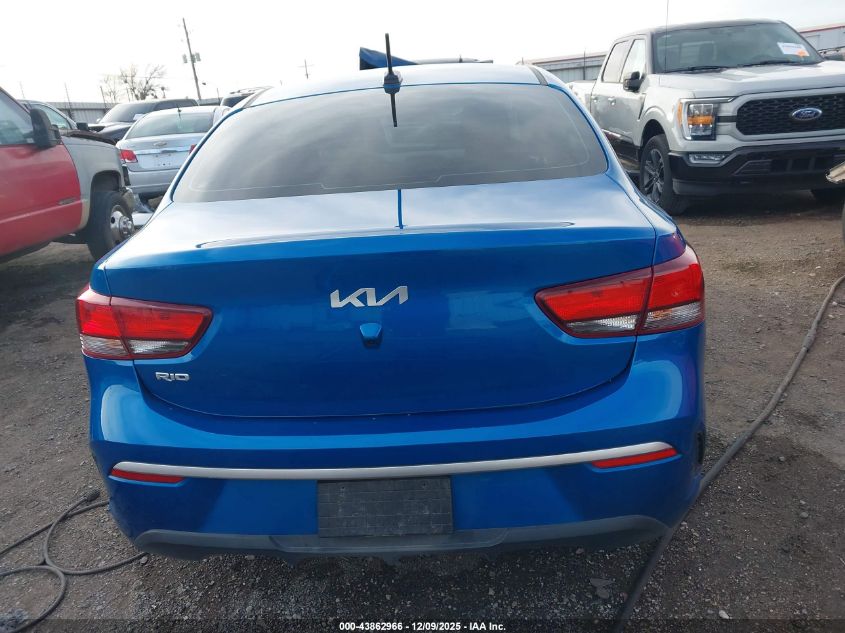 2022 Kia Rio S VIN: 3KPA24AD4NE468206 Lot: 43862966