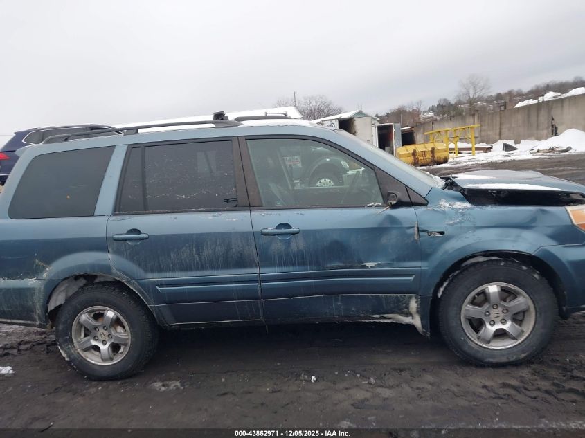 2007 Honda Pilot Ex-L VIN: 2HKYF18597H506205 Lot: 43862971