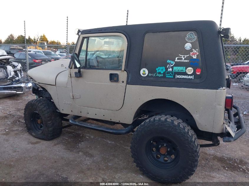 1995 Jeep Wrangler / Yj Se VIN: 1J4FY29S6SP235896 Lot: 43863000