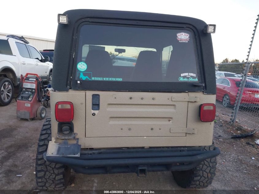 1995 Jeep Wrangler / Yj Se VIN: 1J4FY29S6SP235896 Lot: 43863000