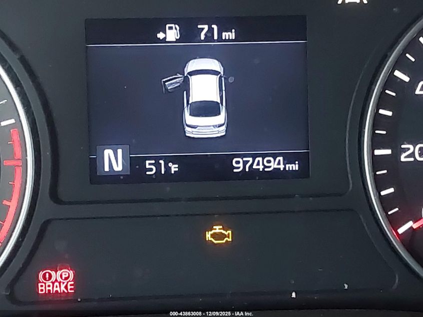 2019 Kia Optima Lx VIN: 5XXGT4L3XKG371655 Lot: 43863008