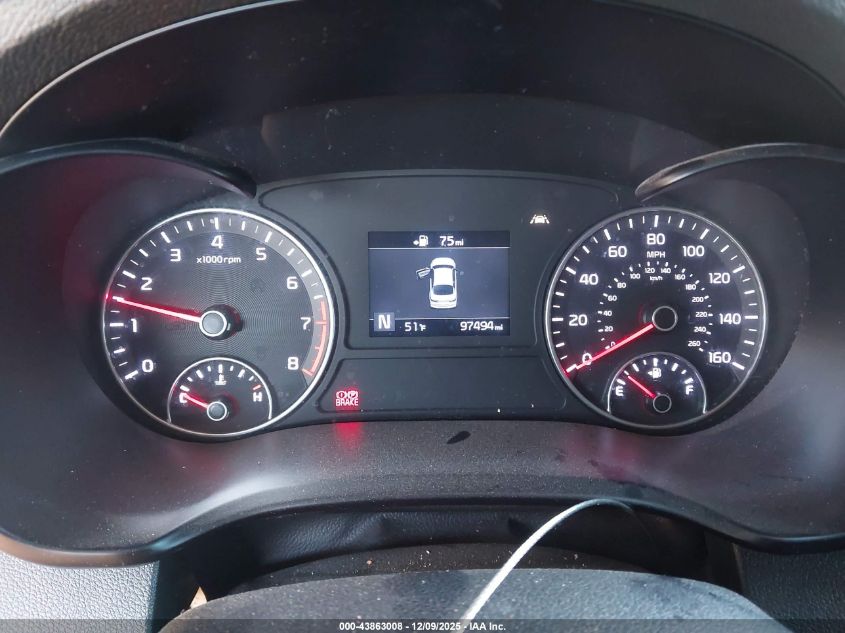 2019 Kia Optima Lx VIN: 5XXGT4L3XKG371655 Lot: 43863008