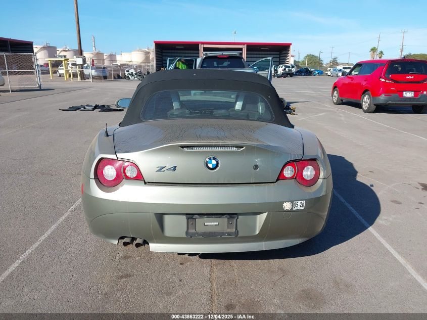 2005 BMW Z4 2.5I VIN: 4USBT33575LS55141 Lot: 43863222
