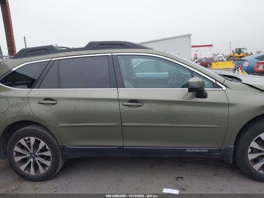 2015 Subaru Outback 2.5I Limited VIN: 4S4BSANC2F3362488 Lot: 43863286